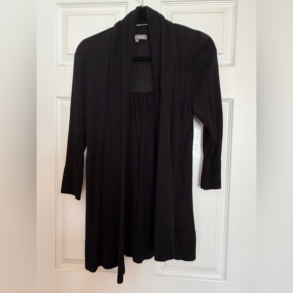 Addition Elle black cardigan, three-quarter sleeves